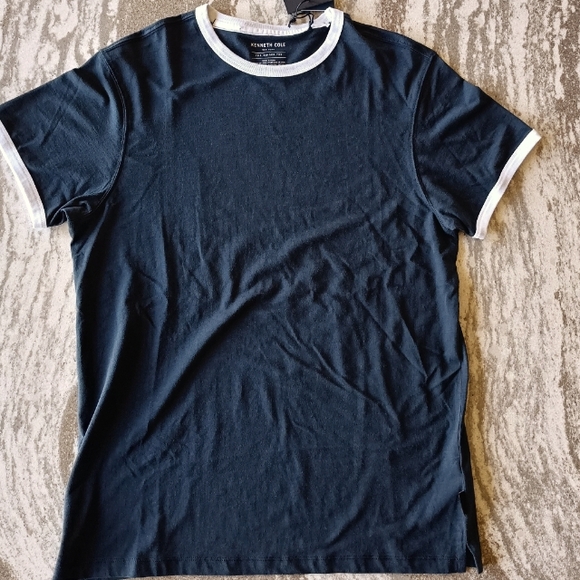 Kenneth Cole Men's Short Sleeve Ringer T-shirt New Size Medium - Picture 2 of 2
